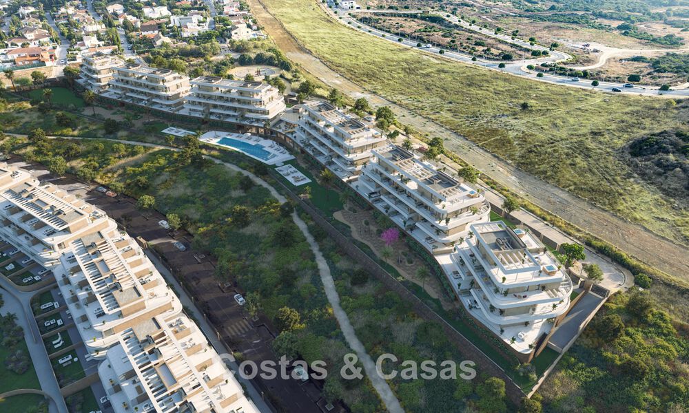 Apartamentos sostenibles nuevos con vistas al mar en venta cerca de la playa en Estepona Oeste 775838