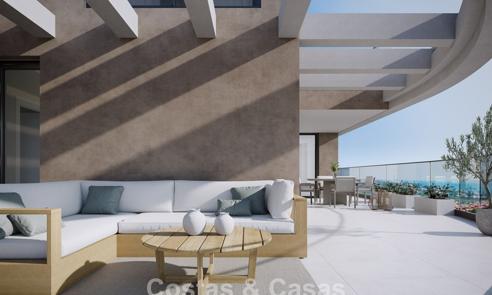 Apartamentos sostenibles nuevos con vistas al mar en venta cerca de la playa en Estepona Oeste 775840