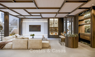 Nuevos y amplios apartamentos con vistas al golf y al mar en un estilo arquitectónico vanguardista en venta en Marbella Este 776198 