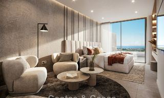 Elegantes apartamentos sobre plano en venta a pocos pasos de una laguna artificial en la Costa del Sol 776175 