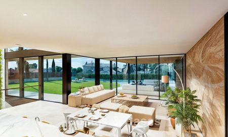 Lujosa villa de diseño sobre plano en venta en una urbanización cerrada en Nueva Andalucía, Marbella 776149