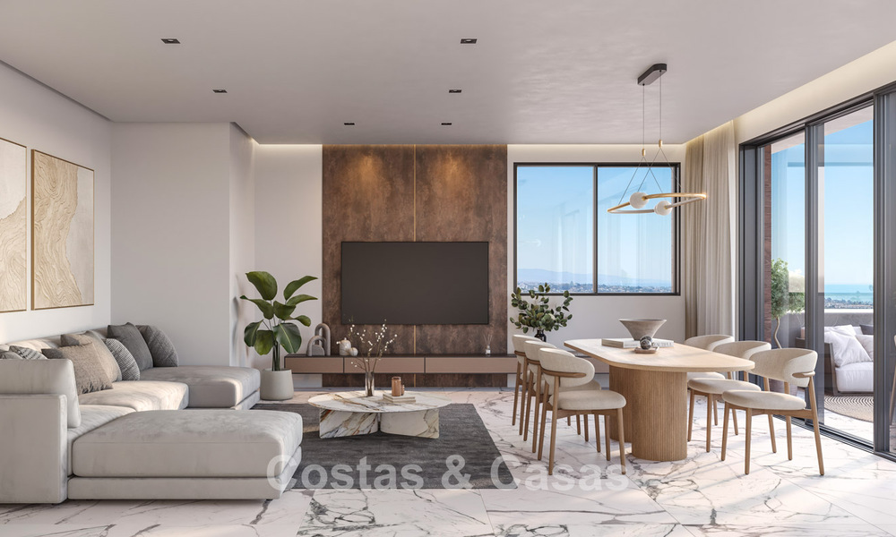 Proyecto exclusivo de apartamentos modernos en venta en la Nueva Milla de Oro entre Marbella y Estepona 776160