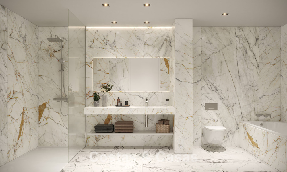 Proyecto exclusivo de apartamentos modernos en venta en la Nueva Milla de Oro entre Marbella y Estepona 776164