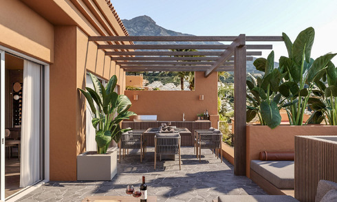 Ático dúplex moderno reformado en venta, a poca distancia de los servicios en el valle del golf de Nueva Andalucía, Marbella 776318
