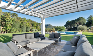 Lujosa villa de estilo mediterráneo en venta en una comunidad cerrada rodeada de naturaleza en Marbella - Benahavis 776539 
