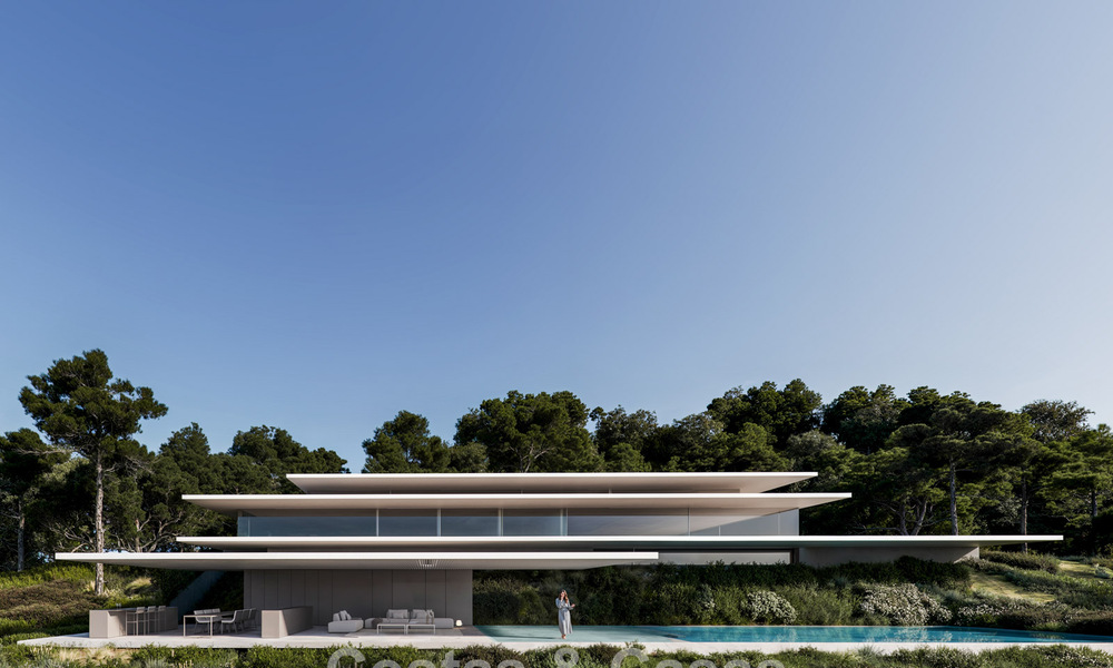 Espectacular obra maestra de diseño futurista en venta, en comunidad cerrada 24/7 de Sotogrande, Costa del Sol 776667