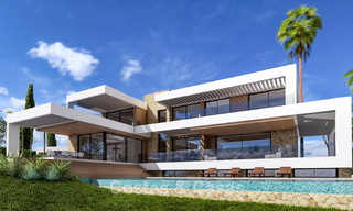 Moderna villa de lujo con magníficas vistas al golf y al mar en venta en un resort de golf de 5 estrellas en Marbella - Benahavis 776711 