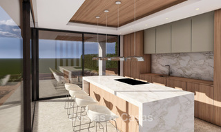 Moderna villa de lujo con magníficas vistas al golf y al mar en venta en un resort de golf de 5 estrellas en Marbella - Benahavis 776712 