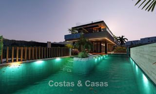 Proyecto con villa de lujo de diseño, en venta en una de las zonas más cotizadas de Fuengirola, Costa del Sol 776754 