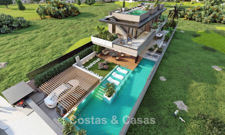 Proyecto con villa de lujo de diseño, en venta en una de las zonas más cotizadas de Fuengirola, Costa del Sol 776756