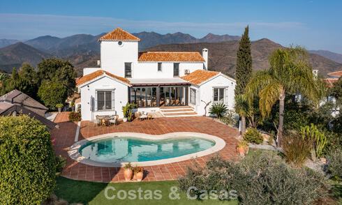 Villa estilo hacienda española con vistas espectaculares en venta en un entorno natural al este del centro de Marbella 776928