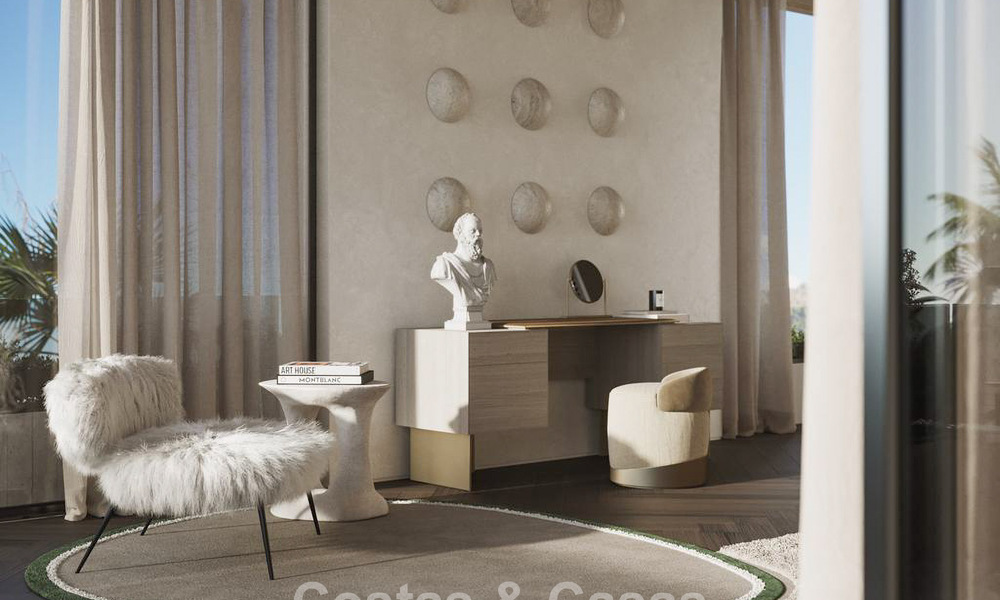 Parcela edificable con proyecto de villa avanzado en venta cerca de todos los servicios en la famosa Milla de Oro de Marbella 777090