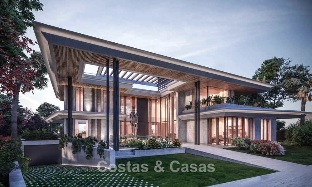 Parcela edificable con proyecto de villa avanzado en venta cerca de todos los servicios en la famosa Milla de Oro de Marbella 777095