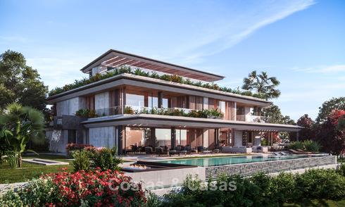 Parcela edificable con proyecto de villa avanzado en venta cerca de todos los servicios en la famosa Milla de Oro de Marbella 777096