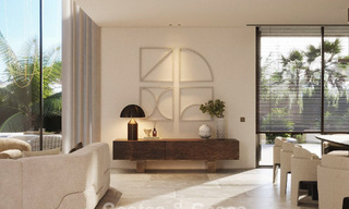 Parcela edificable con proyecto de villa avanzado en venta cerca de todos los servicios en la famosa Milla de Oro de Marbella 777100 