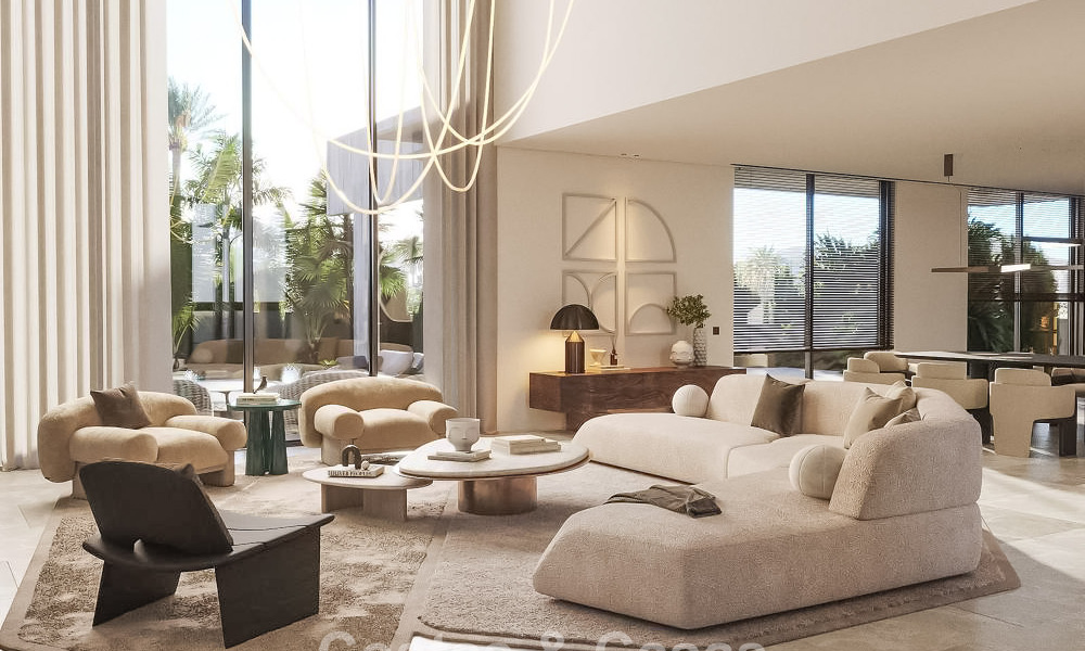 Parcela edificable con proyecto de villa avanzado en venta cerca de todos los servicios en la famosa Milla de Oro de Marbella 777102