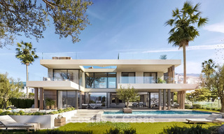 Villa de lujo sobre plano con diseño moderno en venta en un resort de golf de cinco estrellas en Marbella - Benahavis 777419 
