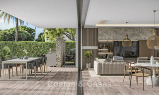 Villa de lujo sobre plano con diseño moderno en venta en un resort de golf de cinco estrellas en Marbella - Benahavis 777421 