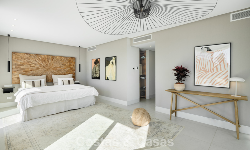 Villa modernista de lujo con vistas al mar en venta en una zona residencial privilegiada en Nueva Andalucía, Marbella 778287