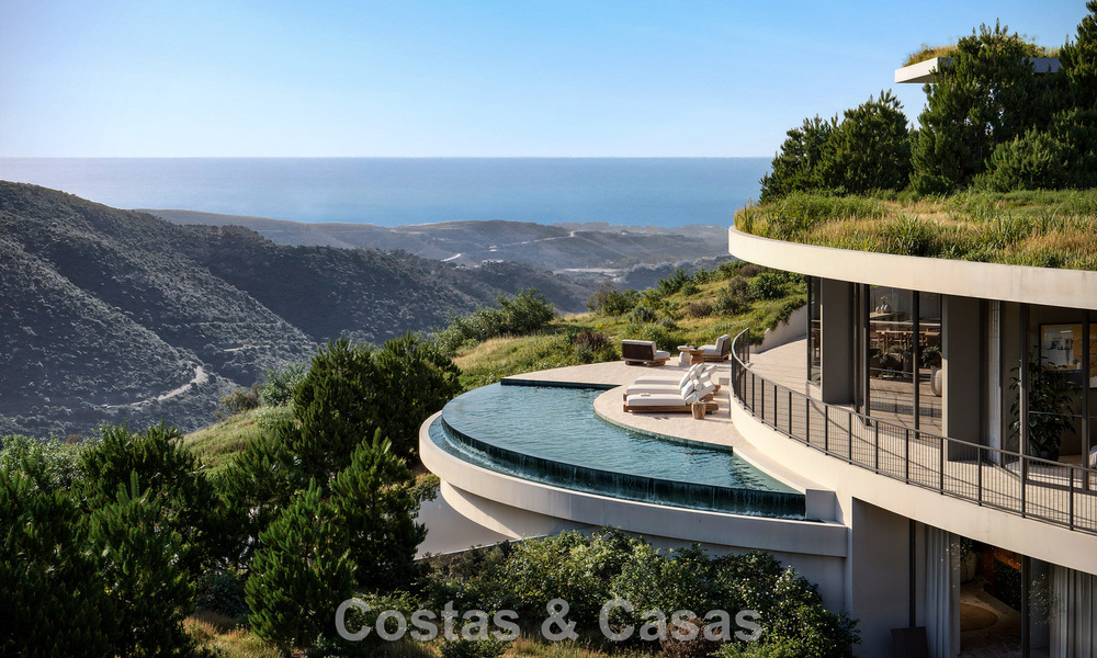 Impresionante villa de diseño de clase mundial en venta con vistas panorámicas al mar en las colinas de Marbella - Benahavis 778574