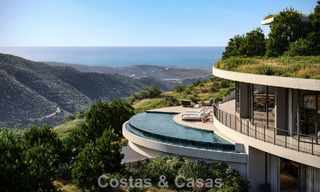Impresionante villa de diseño de clase mundial en venta con vistas panorámicas al mar en las colinas de Marbella - Benahavis 778574 