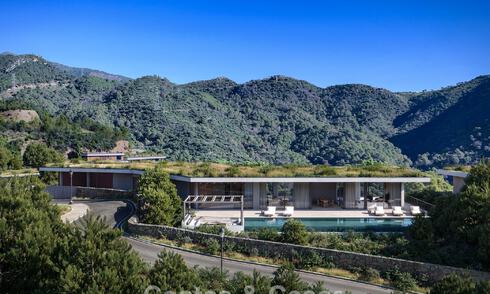 Innovadora villa sobre plano con vistas panorámicas en venta en un complejo cerrado en Marbella - Benahavis 778581