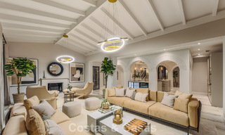 Villa de lujo refinada de estilo mediterráneo moderno en venta con vistas al mar en un complejo cerrado en la Milla de Oro de Marbella 778755 