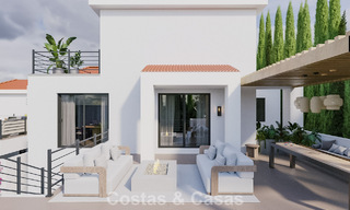 Proyecto de reforma: villa de lujo en venta con diseño moderno-mediterráneo y vistas al mar en Nueva Andalucía, Marbella 779069 