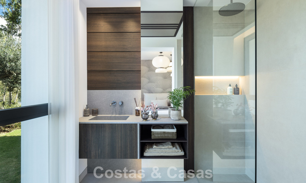 Villa de lujo modernista a estrenar en venta en la exclusiva zona residencial cerrada de La Quinta, Marbella - Benahavis 779013