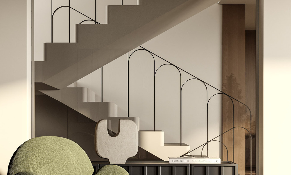 Villa de lujo sobre plano con vistas panorámicas al mar en venta en una comunidad cerrada de Nueva Andalucía, Marbella 779403