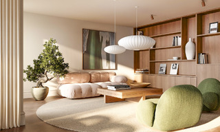 Villa de lujo sobre plano con vistas panorámicas al mar en venta en una comunidad cerrada de Nueva Andalucía, Marbella 779408 