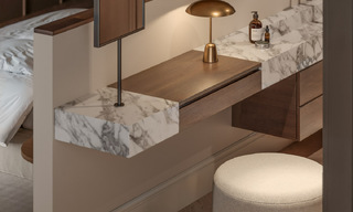 Villa de lujo sobre plano con vistas panorámicas al mar en venta en una comunidad cerrada de Nueva Andalucía, Marbella 779417 