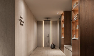 Villa de lujo sobre plano con vistas panorámicas al mar en venta en una comunidad cerrada de Nueva Andalucía, Marbella 779420 