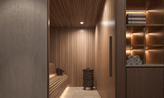 Villa de lujo sobre plano con vistas panorámicas al mar en venta en una comunidad cerrada de Nueva Andalucía, Marbella 779423 