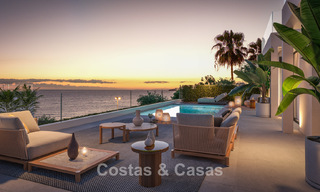 3 villas de lujo con vistas despejadas al mar en venta en zona de golf de Mijas Costa, Costa del Sol 779080 