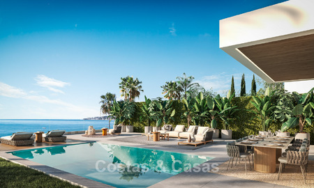 3 villas de lujo con vistas despejadas al mar en venta en zona de golf de Mijas Costa, Costa del Sol 779082