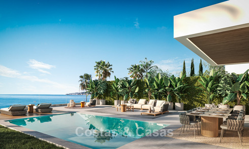 3 villas de lujo con vistas despejadas al mar en venta en zona de golf de Mijas Costa, Costa del Sol 779082