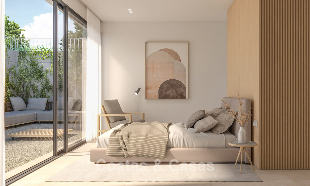 Casas sobre plano, energéticamente eficientes, en venta en las verdes colinas de Elviria, al este del centro de Marbella 779357
