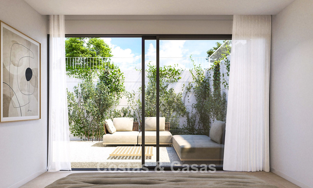 Casas sobre plano, energéticamente eficientes, en venta en las verdes colinas de Elviria, al este del centro de Marbella 779362