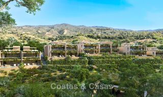 Casas sobre plano, energéticamente eficientes, en venta en las verdes colinas de Elviria, al este del centro de Marbella 779363 