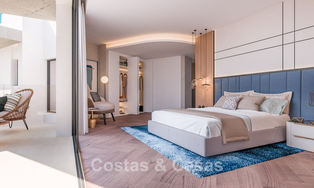 Sofisticada villa de nueva construcción en venta en una prestigiosa y segura zona residencial en la Milla de Oro de Marbella 779916