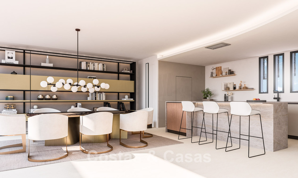 Sofisticada villa de nueva construcción en venta en una prestigiosa y segura zona residencial en la Milla de Oro de Marbella 779918