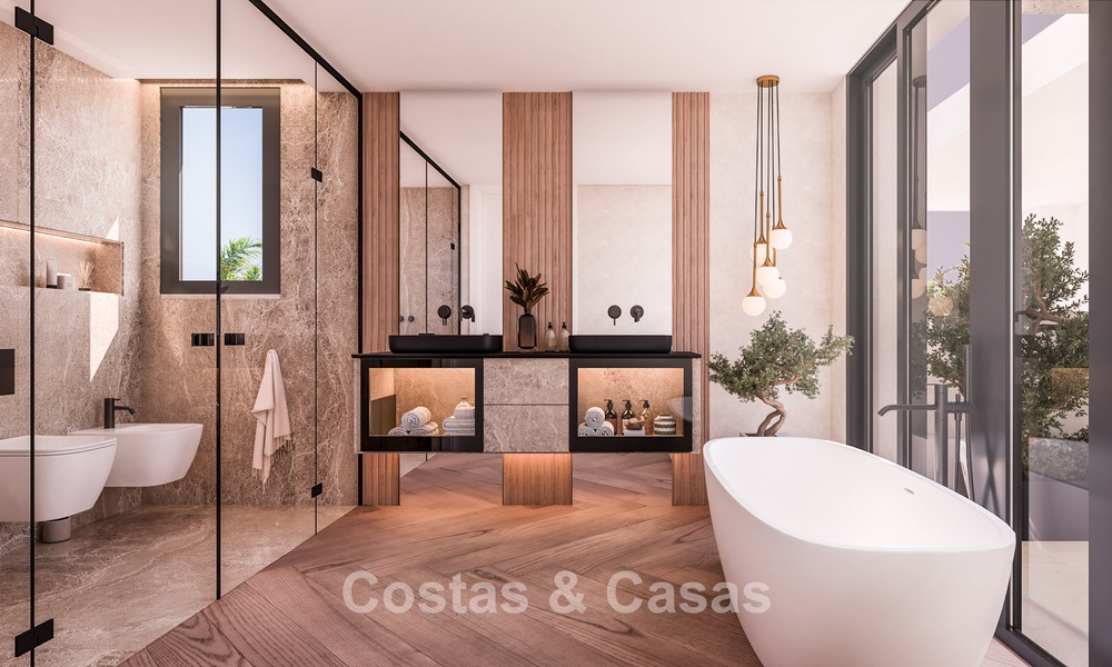 Nuevo en el mercado. Sofisticada villa de nueva construcción en venta en una zona segura en la Milla de Oro de Marbella 779923