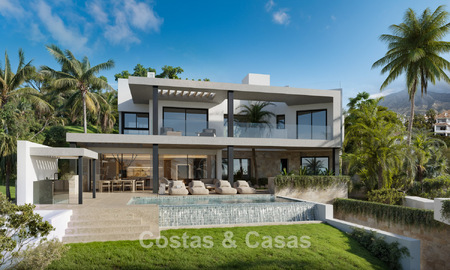Nuevo en el mercado. Villa de nueva construcción de alta gama en venta en una zona popular y segura en la Milla de Oro de Marbella 779933