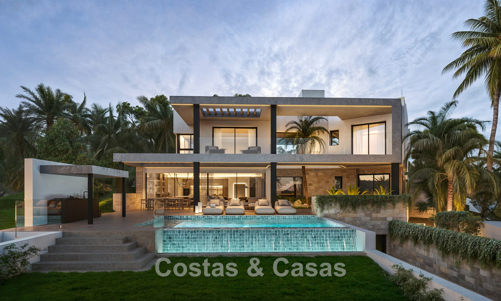 Nuevo en el mercado. Villa de nueva construcción de alta gama en venta en una zona popular y segura en la Milla de Oro de Marbella 779942