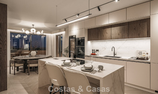 Apartamento de primera clase con vistas panorámicas al mar en venta en el Valle del Golf de Nueva Andalucía, Marbella 780305 