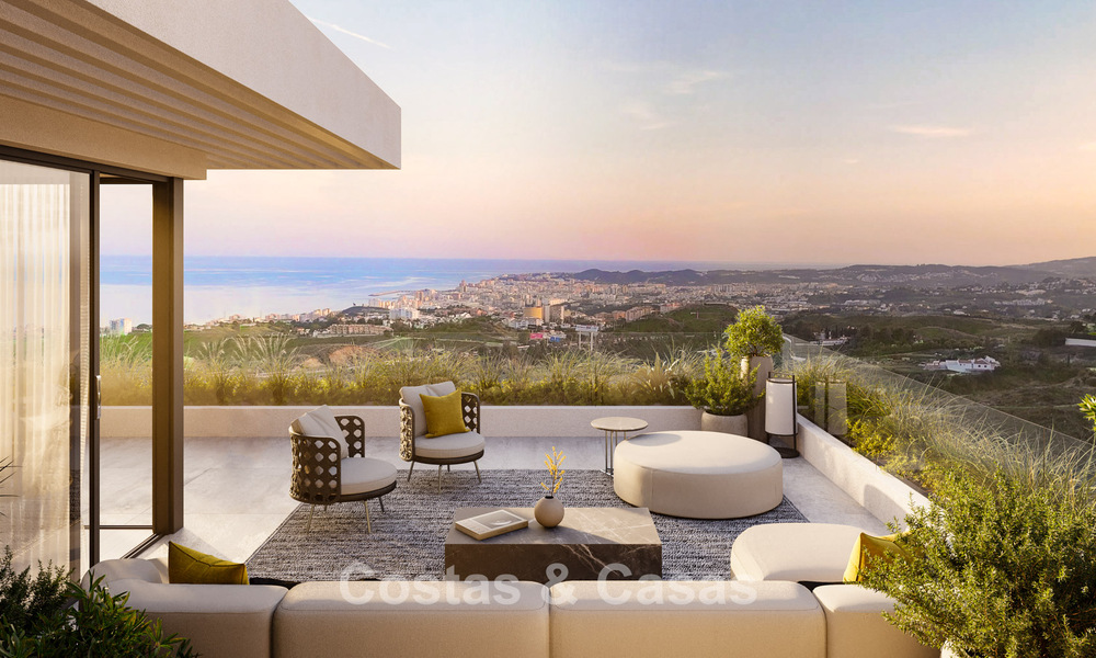 Apartamentos modernistas sobre plano con fenomenales vistas al mar en venta en Mijas, Costa del Sol 780068