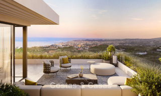 Apartamentos modernistas sobre plano con fenomenales vistas al mar en venta en Mijas, Costa del Sol 780068 