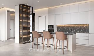 Lujosas villas sobre plano con vistas despejadas al mar en venta en Mijas, Costa del Sol 780083 