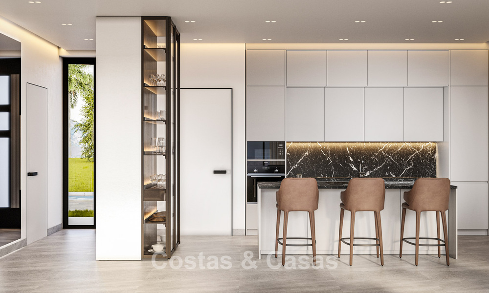 Lujosas villas sobre plano con vistas despejadas al mar en venta en Mijas, Costa del Sol 780084